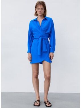 Zara Blue Wrap Dress